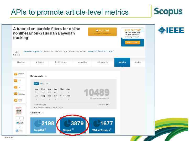 APIs to promote article-level metrics 