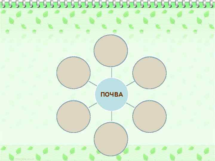 воздух соли вода ПОЧВА глина перегной песок 