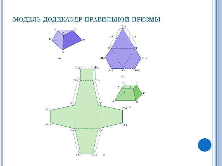 МОДЕЛЬ ДОДЕКАЭДР ПРАВИЛЬНОЙ ПРИЗМЫ 