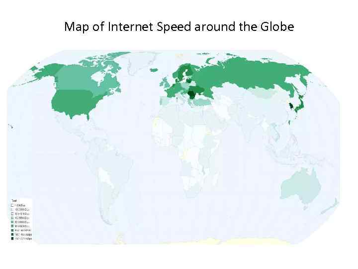 Map of Internet Speed around the Globe 