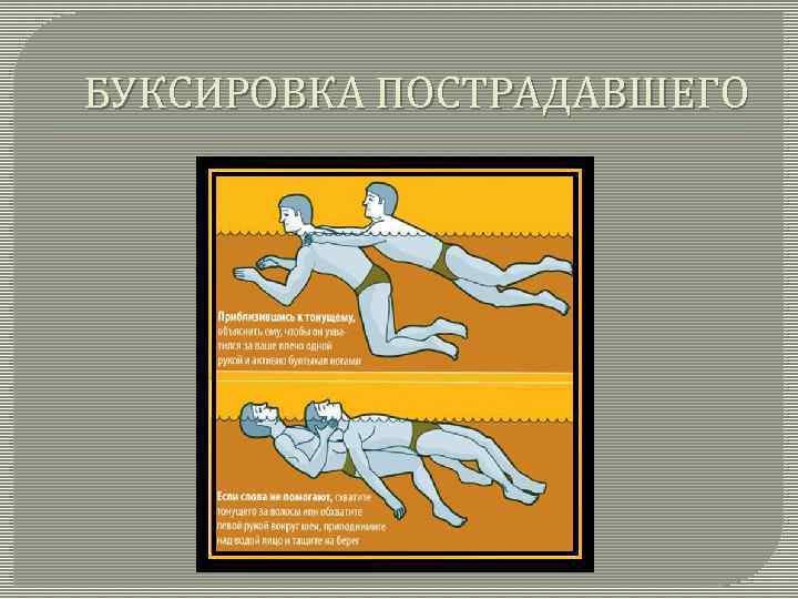 БУКСИРОВКА ПОСТРАДАВШЕГО 