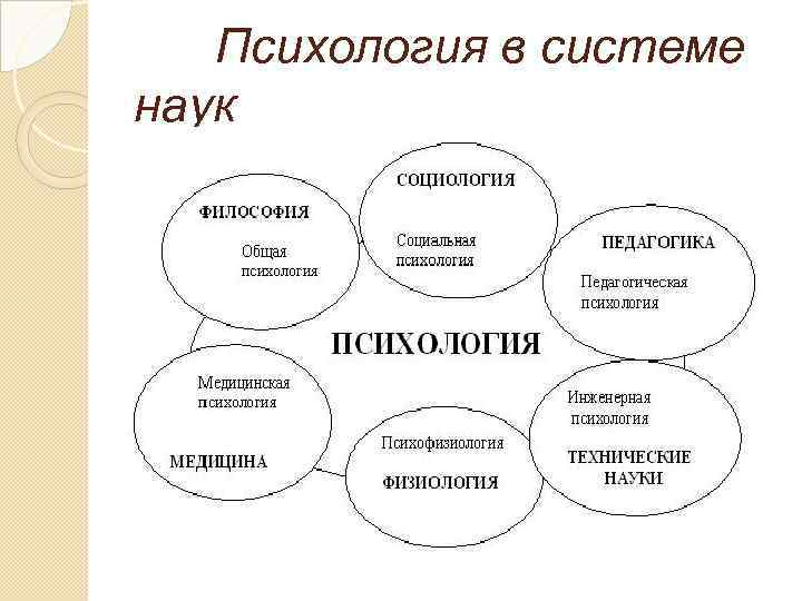 Место психологии в системе