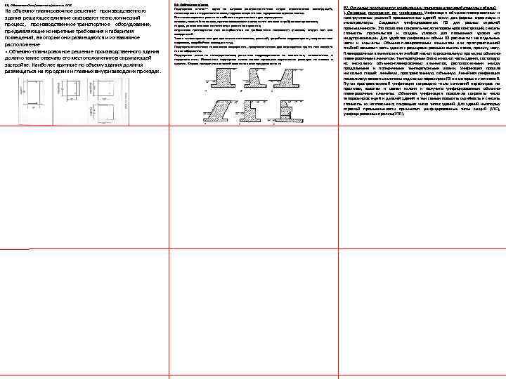 55, Объемно-планировочные решения ОПЗ. На объемно планировочное решение производственного здания решающее влияние оказывают технологический