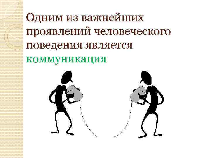 Одним из важнейших проявлений человеческого поведения является коммуникация 