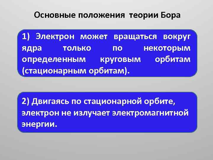 Сформулируйте основные положения теории. Основные положения теории Бора. Основные положения теории атома по Бору.. Сформулируйте основные положения теории Бора.. Опыты, подтверждающие основные положения теории Бора.