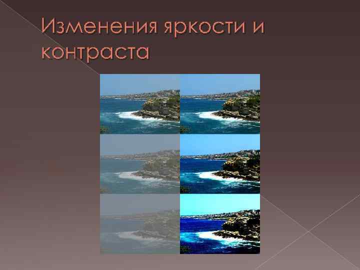Изменения яркости и контраста 