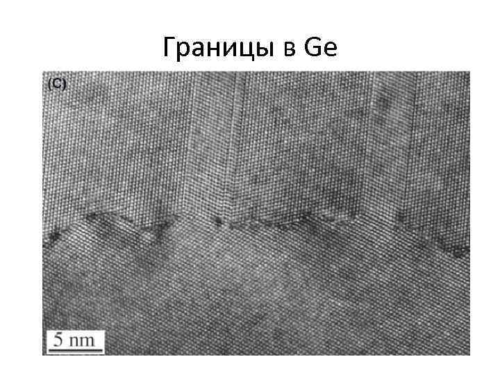 Границы в Ge 