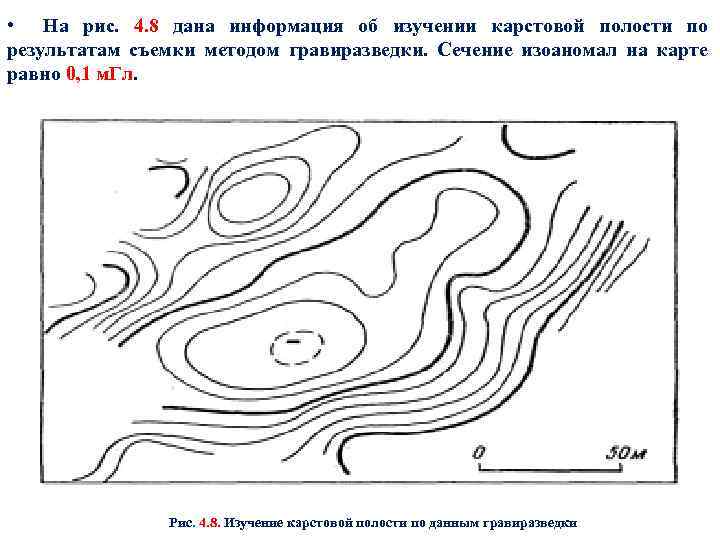  • На рис. 4. 8 дана информация об изучении карстовой полости по результатам