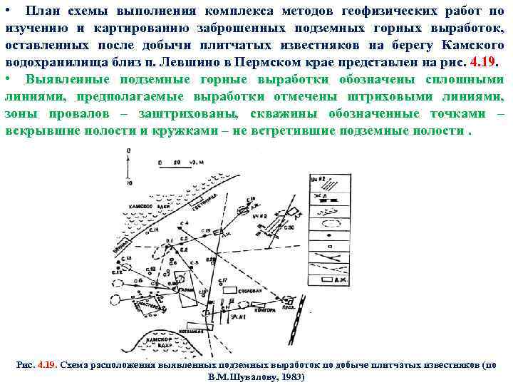  • План схемы выполнения комплекса методов геофизических работ по изучению и картированию заброшенных