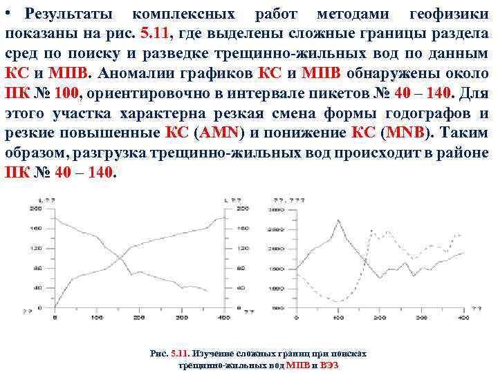  • Результаты комплексных работ методами геофизики показаны на рис. 5. 11, где выделены