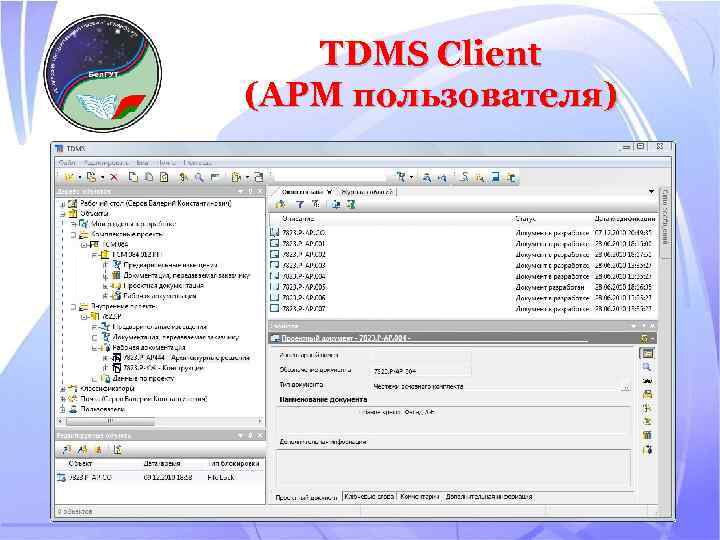 TDMS Client (АРМ пользователя) 