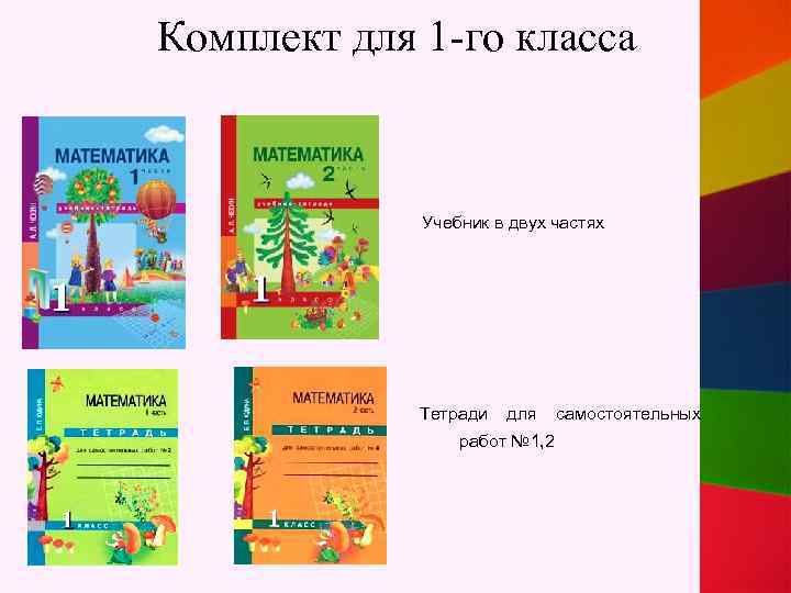 Комплект для 1 -го класса Учебник в двух частях Тетради для работ № 1,