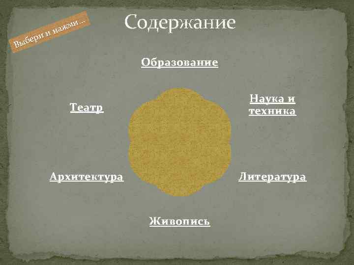 … жми на ии р ыбе В Содержание Образование Театр Наука и техника Архитектура