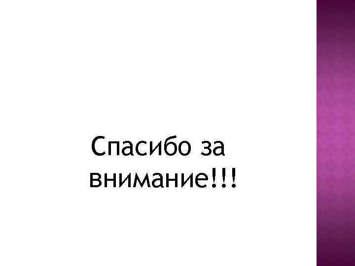 Спасибо за внимание!!! 