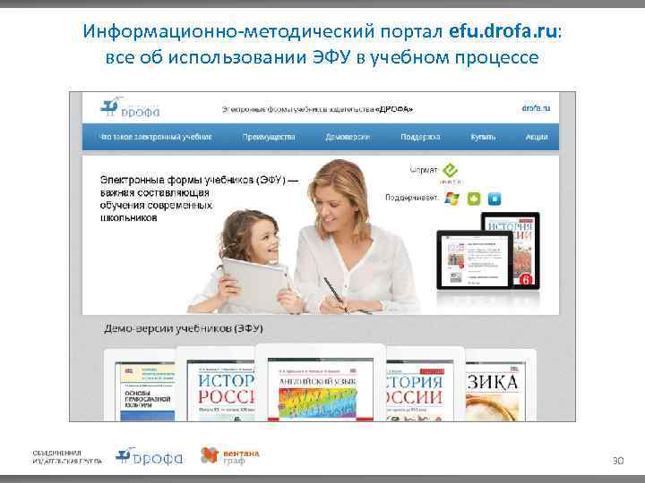 Информационно-методический портал efu. drofa. ru: все об использовании ЭФУ в учебном процессе 30 