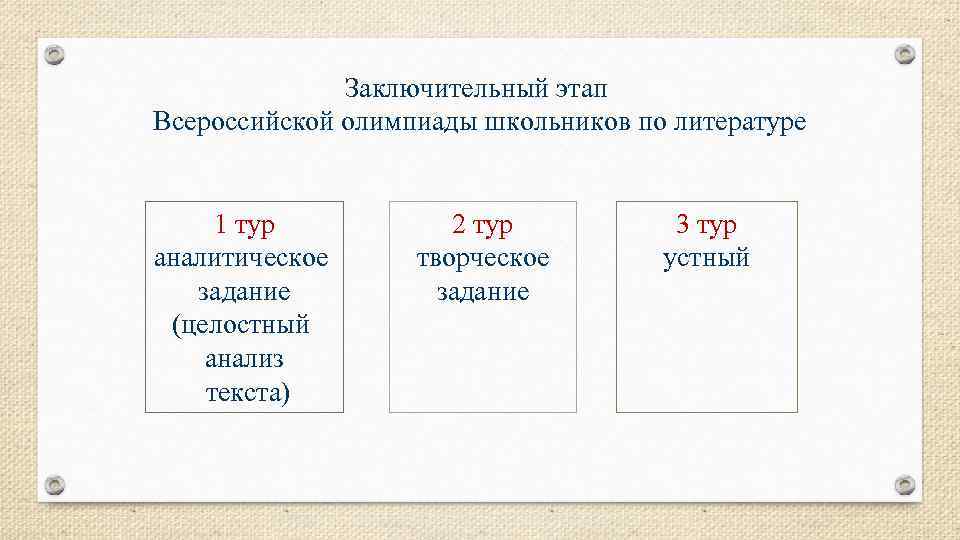 Заключительный этап Всероссийской олимпиады школьников по литературе 1 тур аналитическое задание (целостный анализ текста)