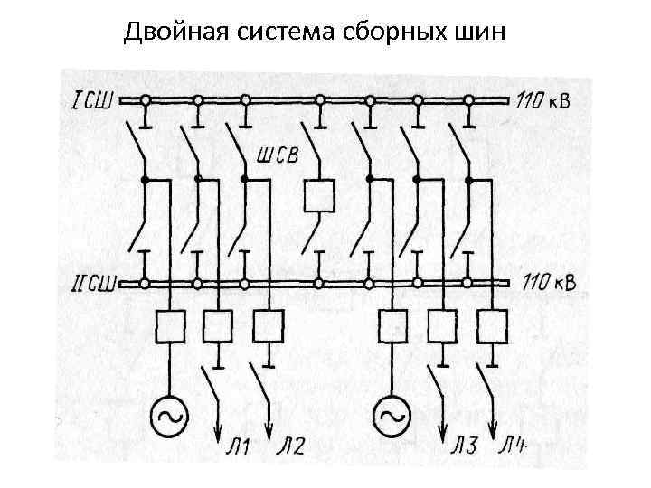 Сборная шина на схеме