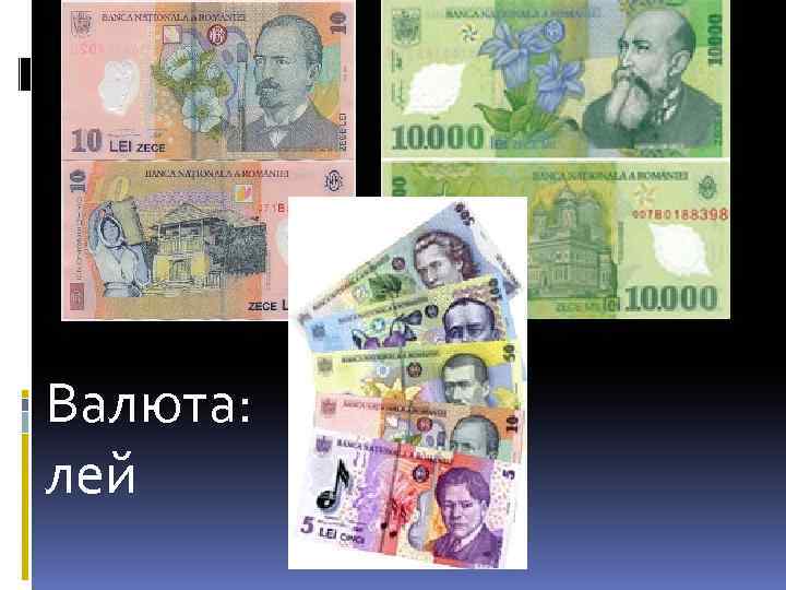 Валюта: лей 