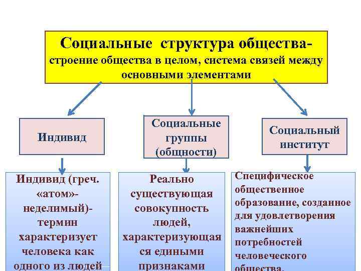 Понятие социальной структуры