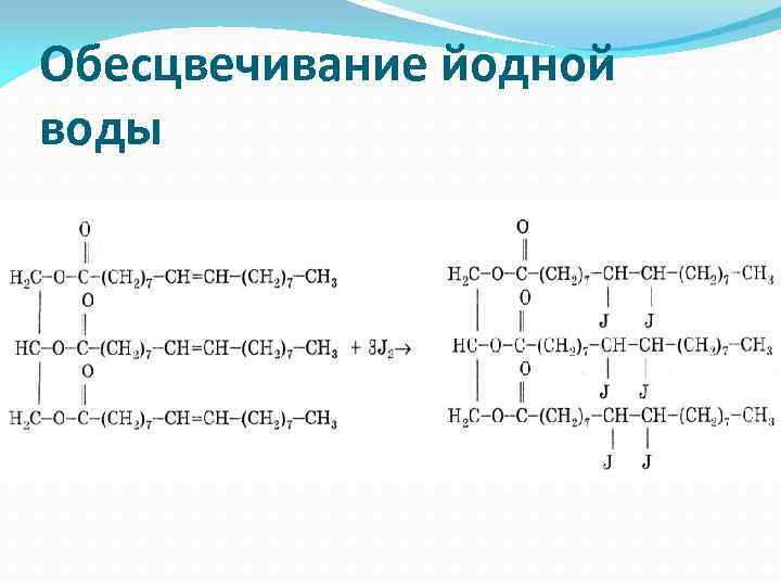 Обесцвечивание йодной воды 