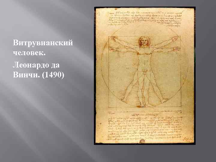 Витрувианский человек. Леонардо да Винчи. (1490) 