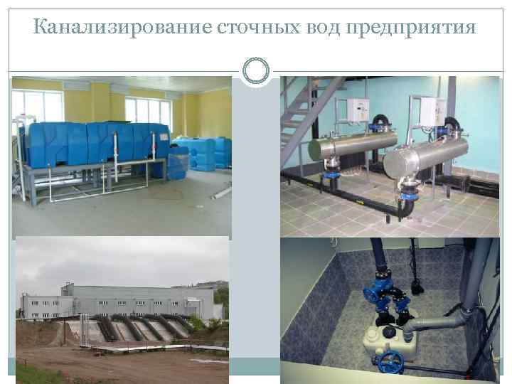 Канализирование сточных вод предприятия 