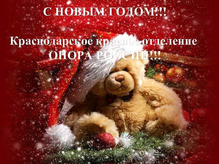 С НОВЫМ ГОДОМ!!! Краснодарское краевое отделение ОПОРА РОССИИ!!! 