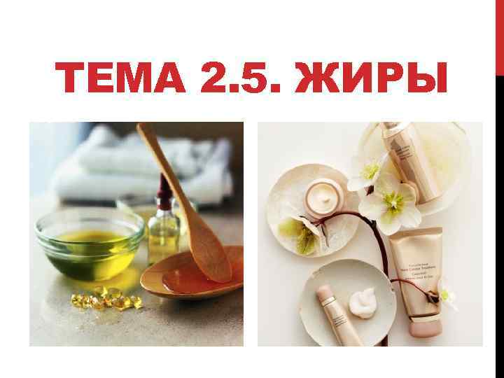 ТЕМА 2. 5. ЖИРЫ 