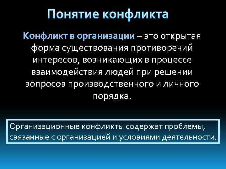 Организационные конфликты презентация