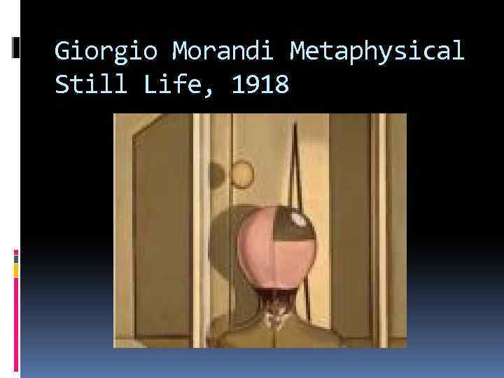 Giorgio Morandi Metaphysical Still Life, 1918 