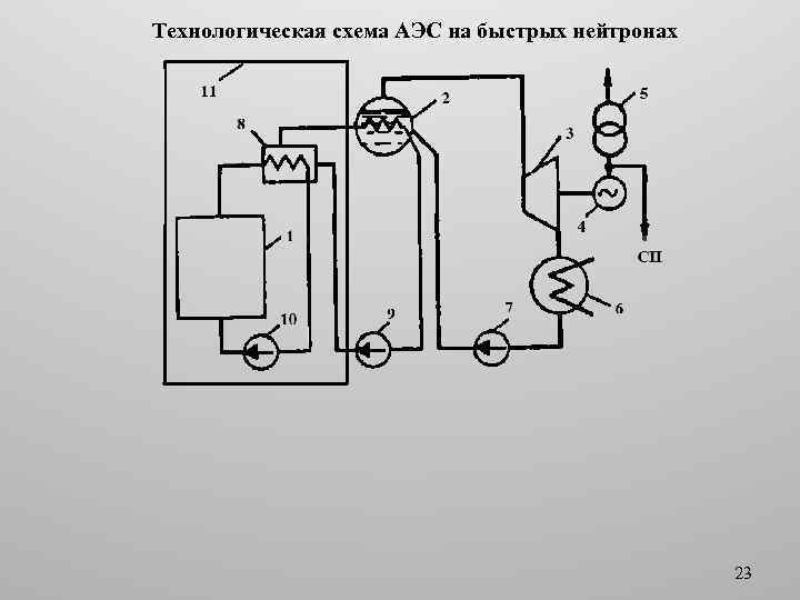 Аэс с реакторами на быстрых нейтронах технологические схемы