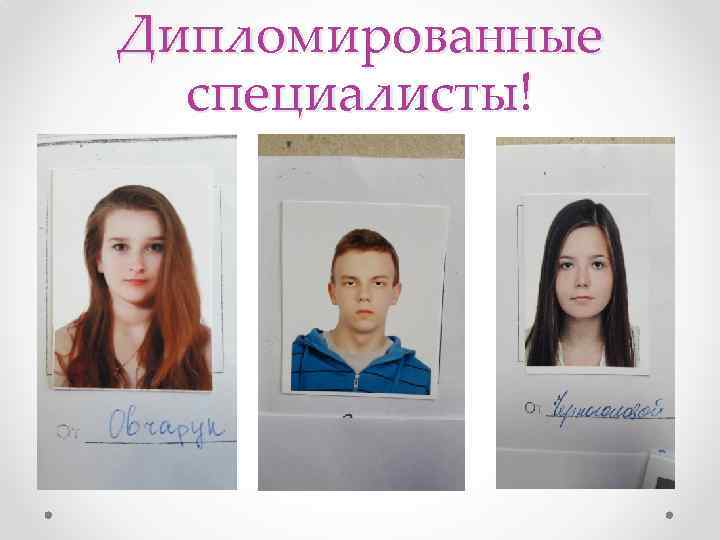 Дипломированные специалисты! 