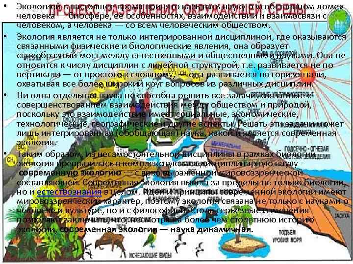  • Экологией в настоящее время принято называть науку о «собственном доме» человека —