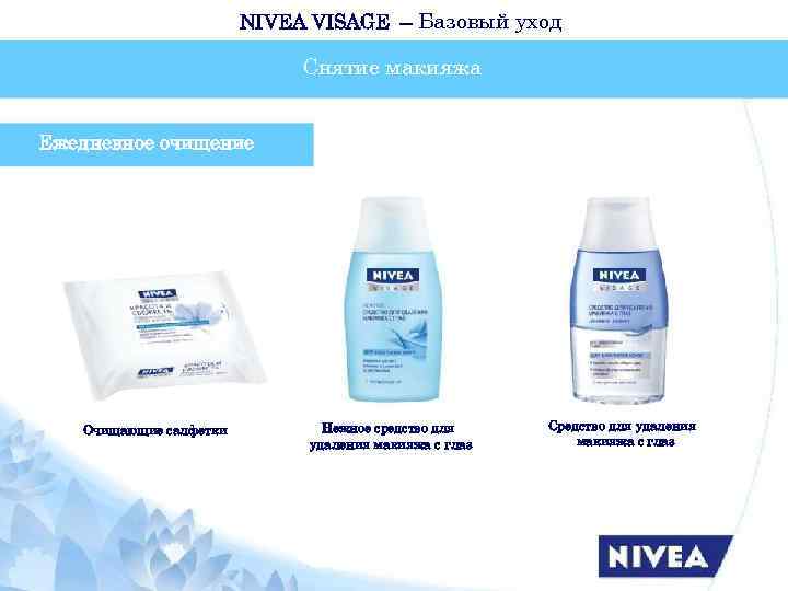 NIVEA VISAGE – Базовый уход Снятие макияжа Ежедневное очищение Очищающие салфетки Нежное средство для