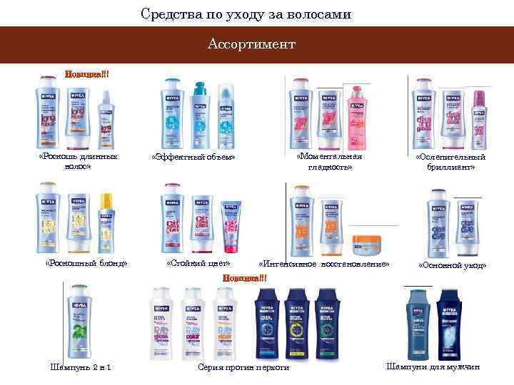 Средства по уходу за волосами Ассортимент Новинка!!! «Роскошь длинных волос» «Роскошный блонд» «Моментальная гладкость»
