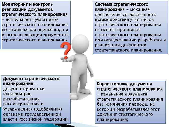 Документами планирования являются. Мониторинг стратегического планирования. Мониторинг документов стратегического планирования это. Задачи контроля реализации документов стратегического планирования. Мониторинг и контроль в стратегическом планировании.