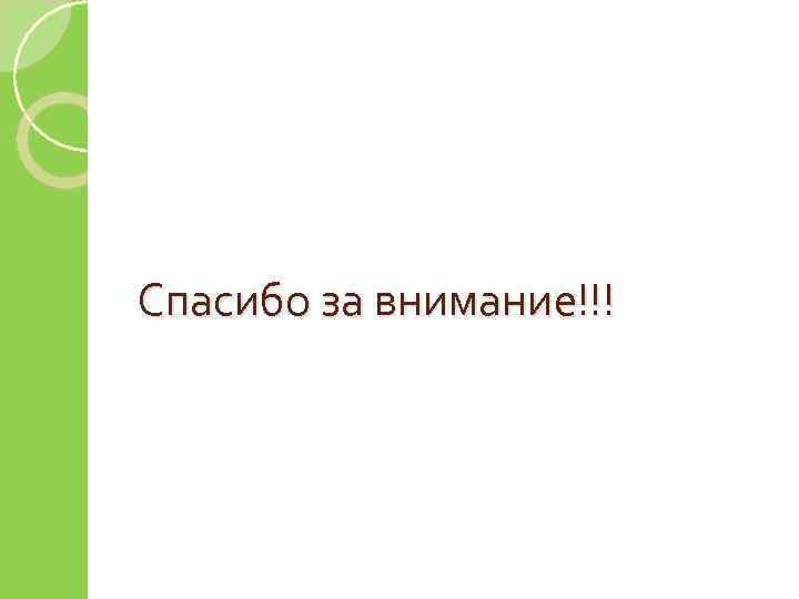 Спасибо за внимание!!! 