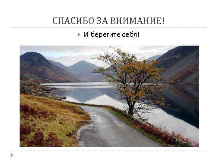 СПАСИБО ЗА ВНИМАНИЕ! И берегите себя! 