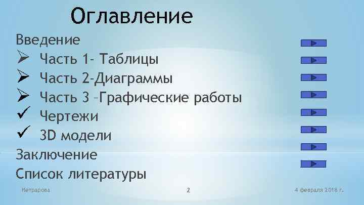 Оглавление Введение Ø Часть 1 - Таблицы Ø Часть 2 -Диаграммы Ø Часть 3