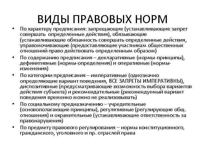 Нормы предписания примеры