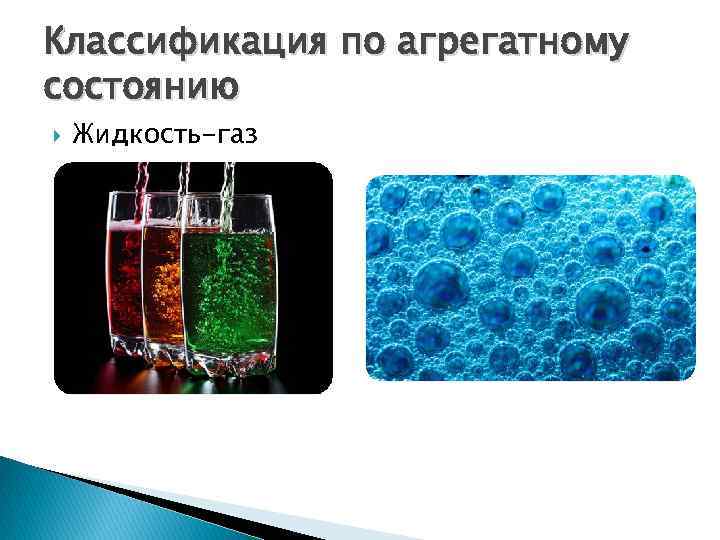 Классификация по агрегатному состоянию Жидкость-газ 