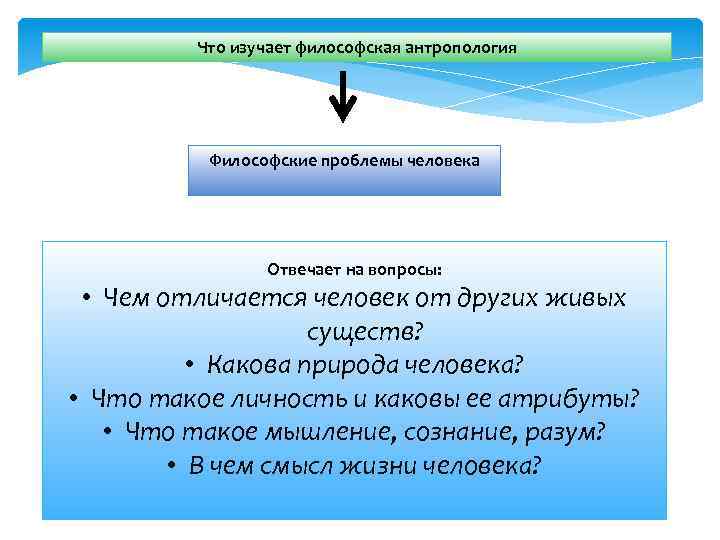 Проблемы антропологии в философии