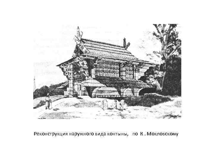 Реконструкция наружного вида контыны, по К. Мокловскому 