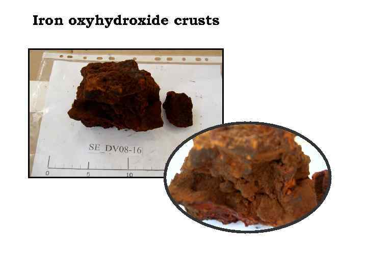 Iron oxyhydroxide crusts 