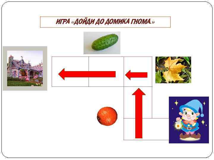 ИГРА «ДОЙДИ ДО ДОМИКА ГНОМА. » 