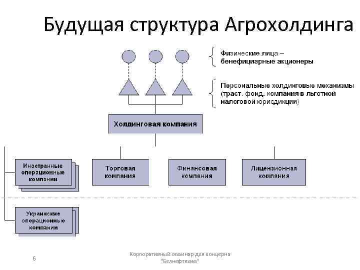 Будущая структура Агрохолдинга 6 Корпоративный семинар для концерна "Белнефтехим" 