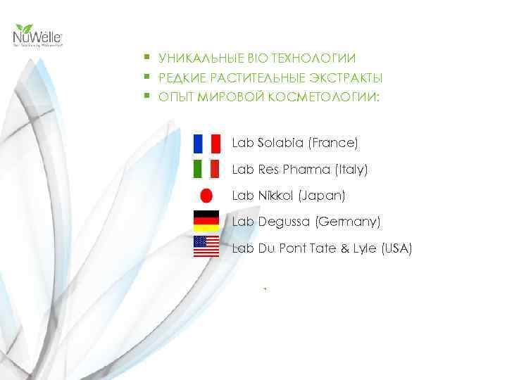 § § § УНИКАЛЬНЫЕ BIO ТЕХНОЛОГИИ PЕДКИЕ РАСТИТЕЛЬНЫЕ ЭКСТРАКТЫ OПЫТ МИРОВОЙ КОСМЕТОЛОГИИ: Lab Solabia