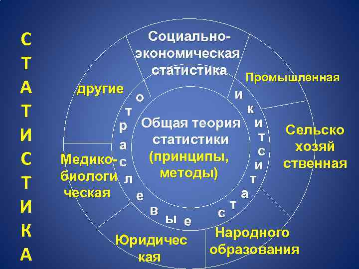 С Т А Т И С Т И К А Социальноэкономическая статистика Промышленная другие