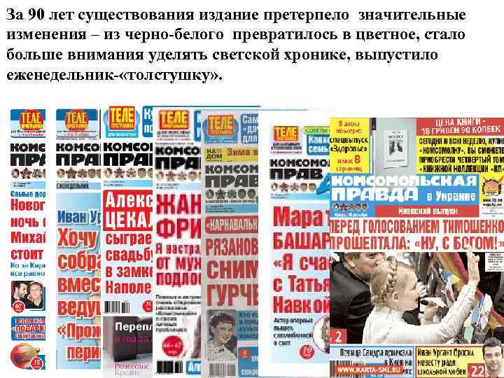 За 90 лет существования издание претерпело значительные изменения – из черно-белого превратилось в цветное,