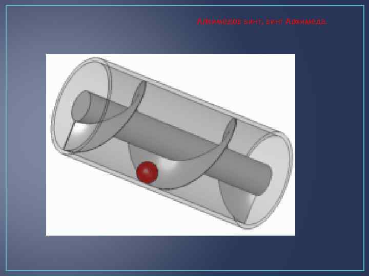 Архимедов винт, винт Архимеда. 